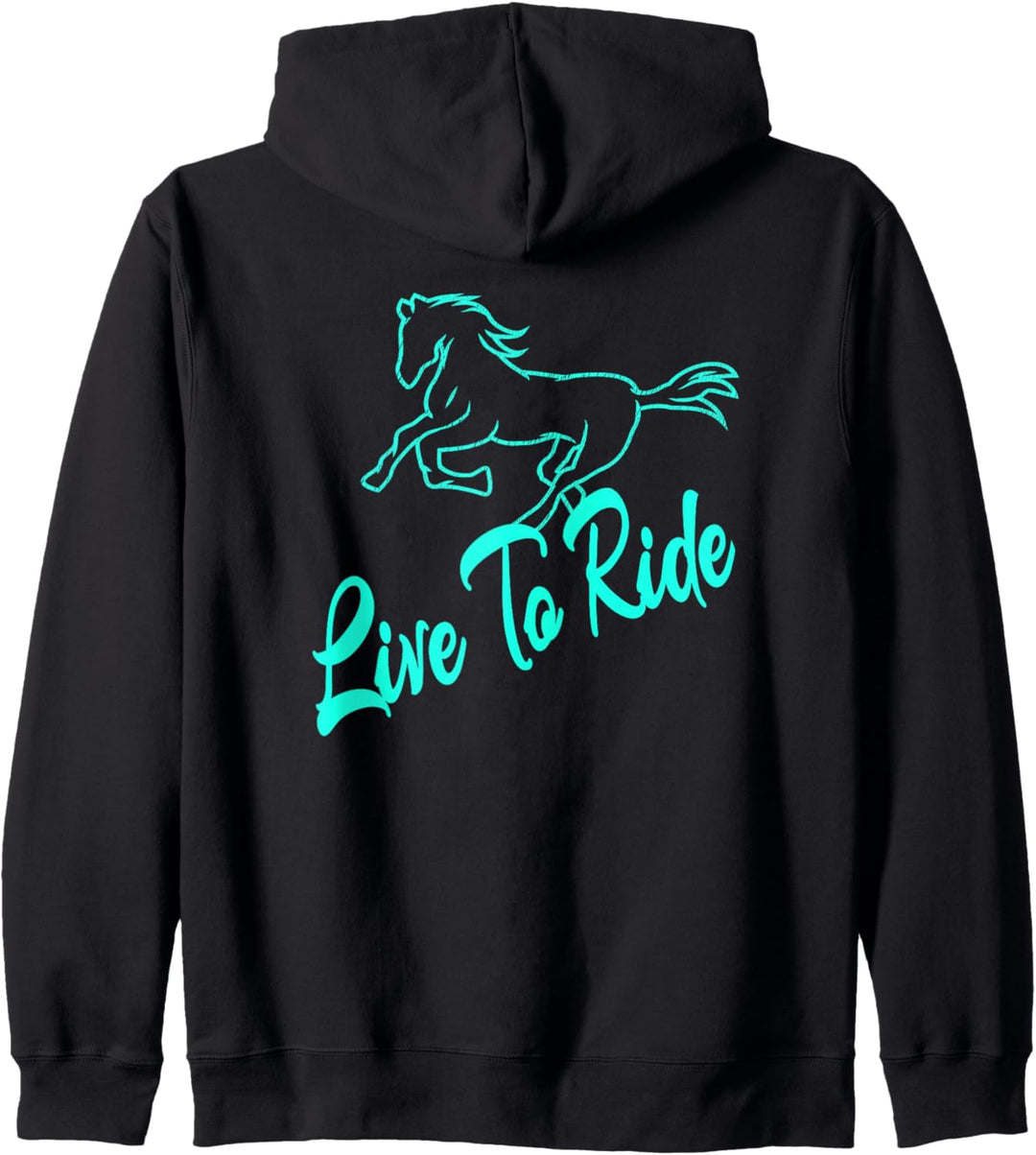 Pferd leben, um Reiten zu reiten Kapuzenjacke