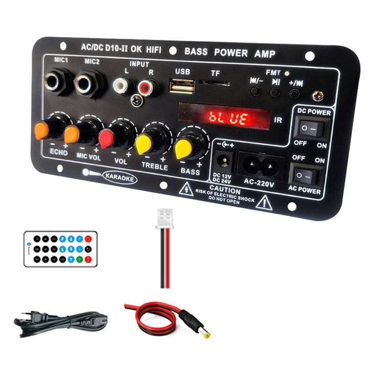 Verstärkerplatine mit Optischem Audio, Bluetooth, AMP, USB, FM-Radio, TF-Player, DIY-Audio-Subwoofer