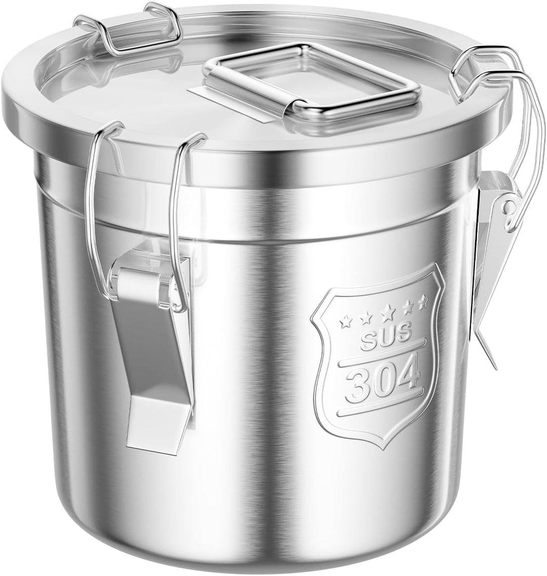 Edelstahleimer mit Deckel aus lebensmittelechtem Edelstahl 304 und 201 für Reis Mehl Getreide Tee Ge