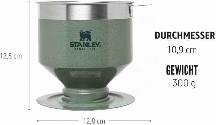 STANLEY 1913 Camp Mug becher 354 ml mit Perfect Brew Pour Over Set - Hält 1.5 Stunden Heiss - 3 Stun