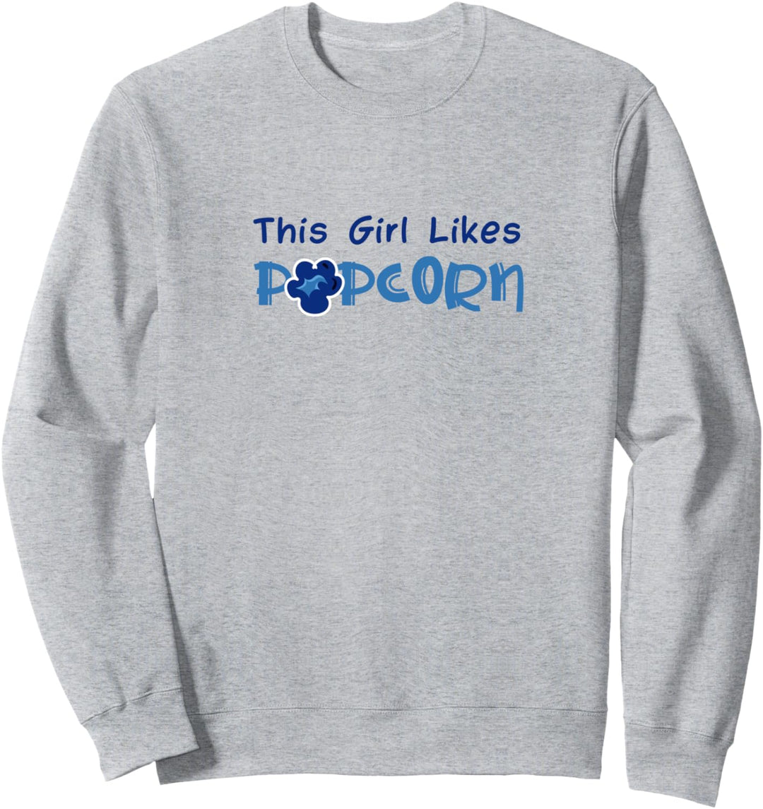 Mädchen mag Popcorn und Filme, die Mais essen Sweatshirt