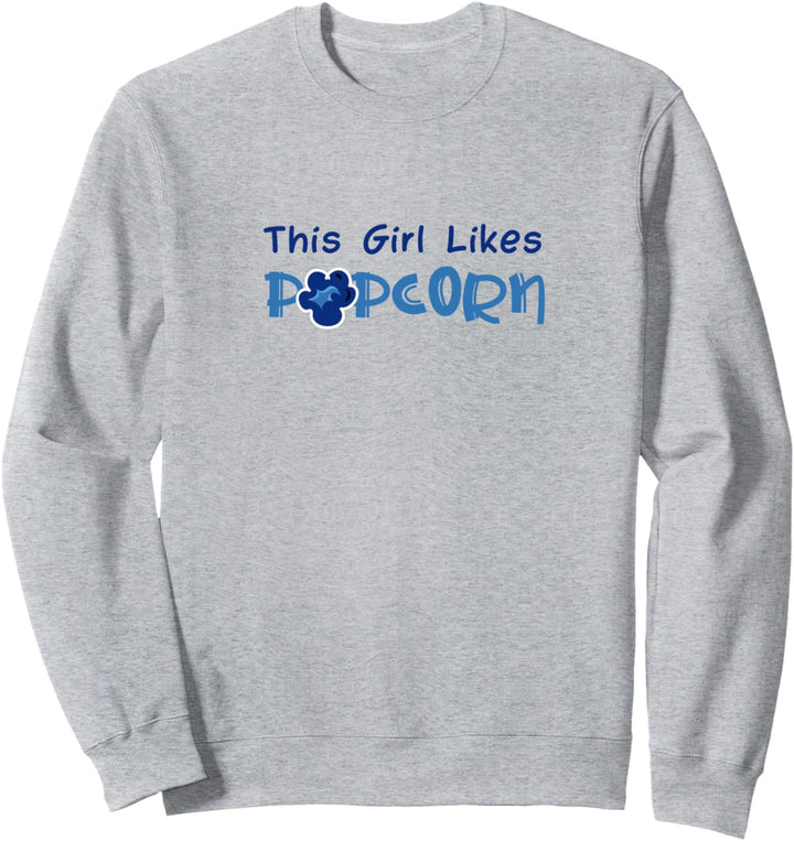 Mädchen mag Popcorn und Filme, die Mais essen Sweatshirt