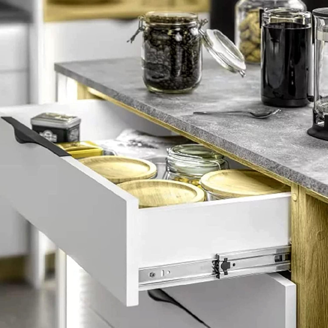 GTV H45 Schubladenschienen - 45.3 x 600 mm - Starken Verzinkt Stahl - Soft-Close Schienensystem - Te