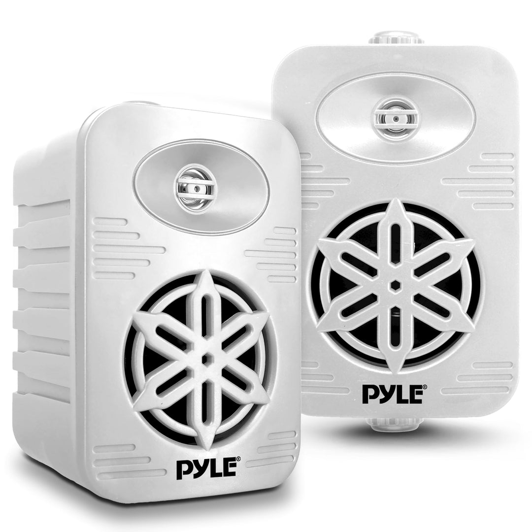 Pyle Lautsprecher Set Outdoor Indoor – 300W 4” 2-Wege Boxen wasserdicht Full Range Stereo Sound, Wet