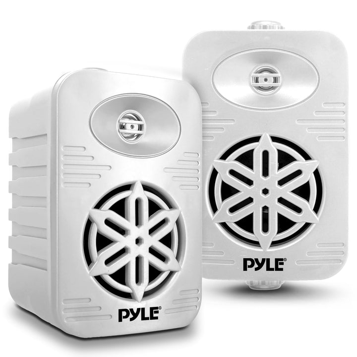 Pyle Lautsprecher Set Outdoor Indoor – 300W 4” 2-Wege Boxen wasserdicht Full Range Stereo Sound, Wet