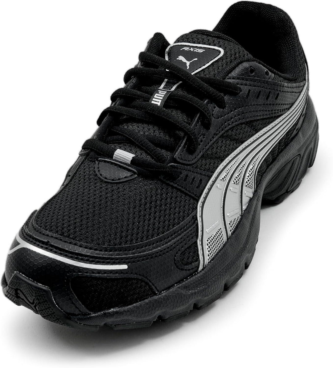 PUMA Unisex Axis Sneaker 37.5 EU Puma Black Puma Silver, 37.5 EU Puma Black Puma Silver