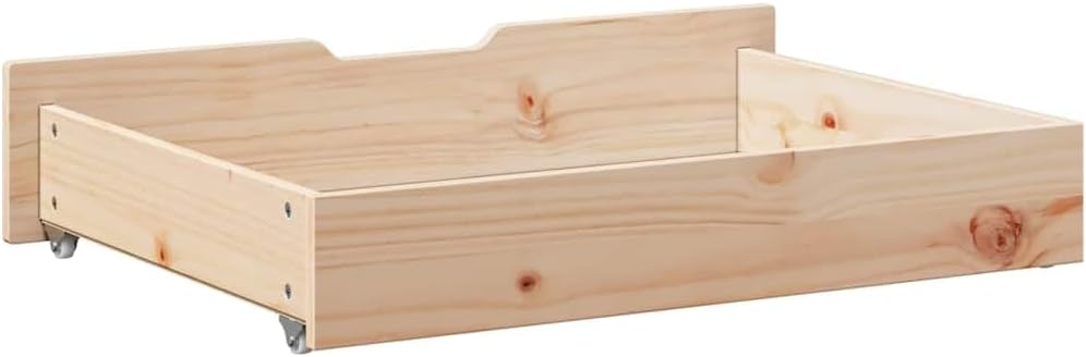 vidaXL Bettschubladen 2 Stk., Bettkasten Holz Aufbewahrung mit Rollen, Bett Schublade Bettauszug, Be