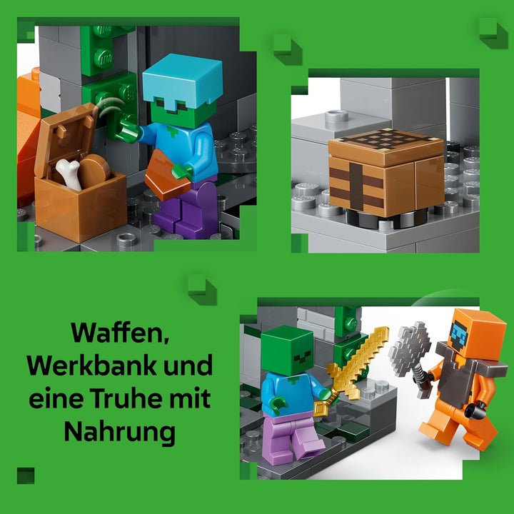 LEGO Minecraft Zombieverlies - Bauspielzeug für Rollenspiele - Minecraft-Spielset für Jungen und Mäd