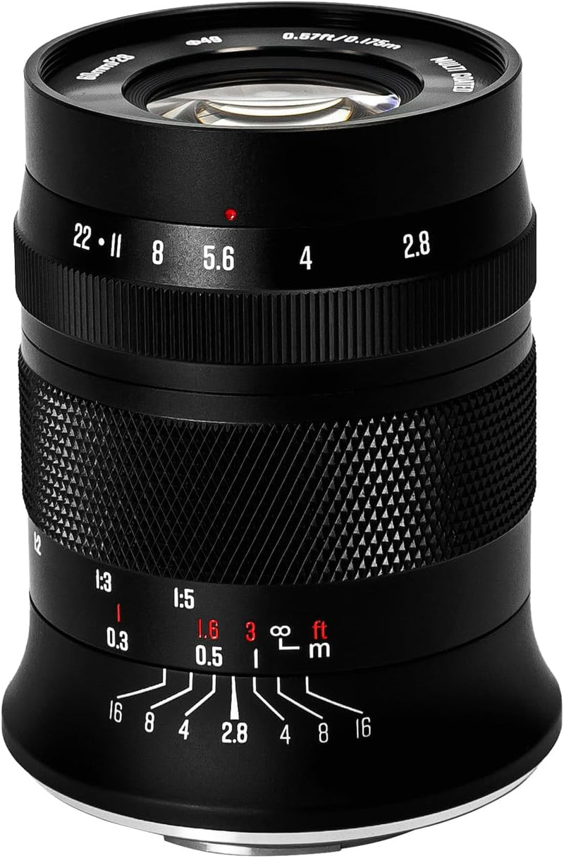 Meike 60mm F2.8 Vergrösserung Makro Manual Focus APS-C Objektiv Kompatibel mit Sony E Mount Mirrorle