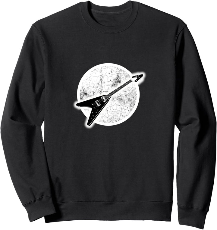 Flying V Guitar Hard Rock Heavy Metal Grunge Stoner Musik Sweatshirt