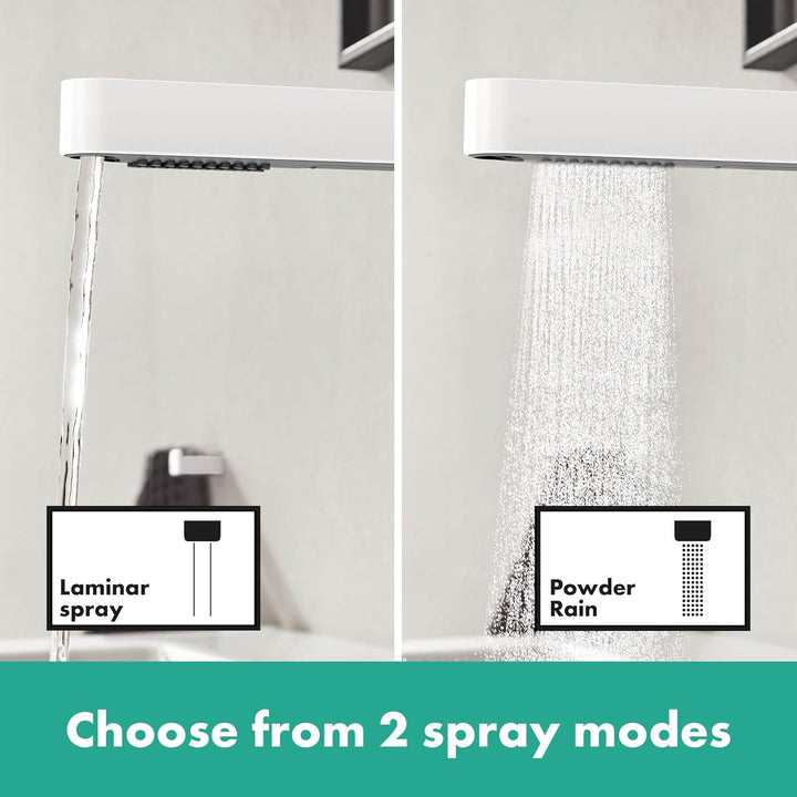 hansgrohe Waschtischarmatur Finoris, Wasserhahn Bad mit Auslauf Höhe 230 mm, mit Push-Open Ablaufgar
