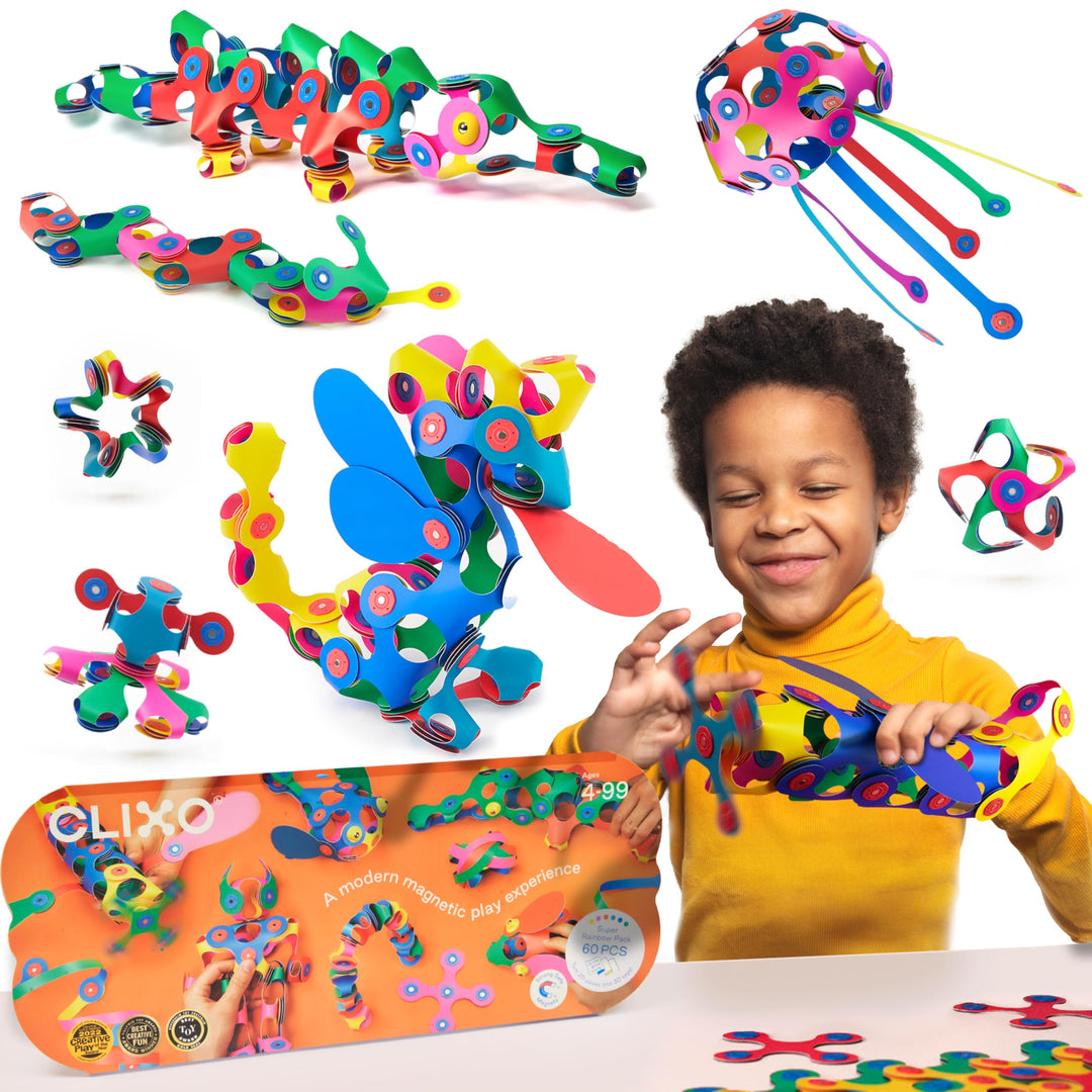Clixo Super Rainbow 60 Piece Pack, 60 Piece Pack