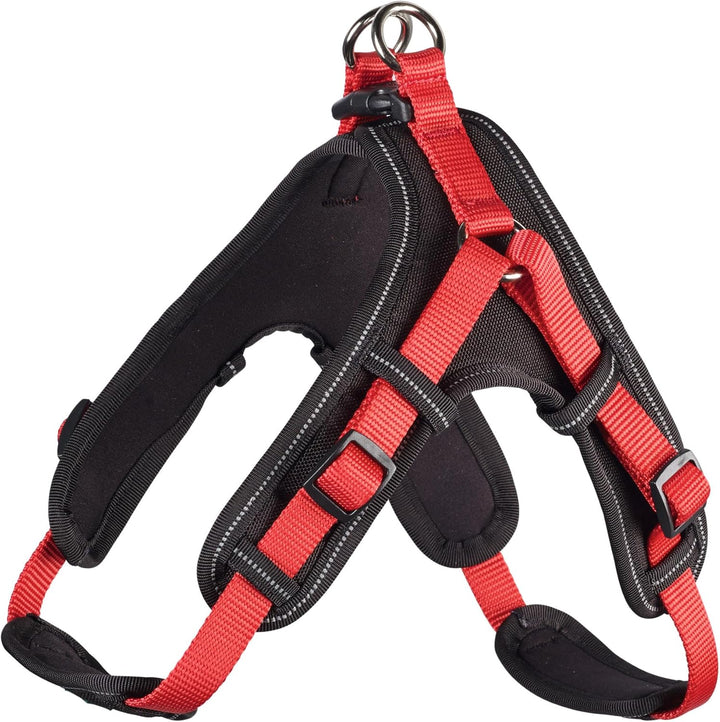 HUNTER Hundegeschirr NEOPREN VARIO QUICK, Farbe: rot/schwarz, hochwertiges Nylon, Neoprenpolsterung,