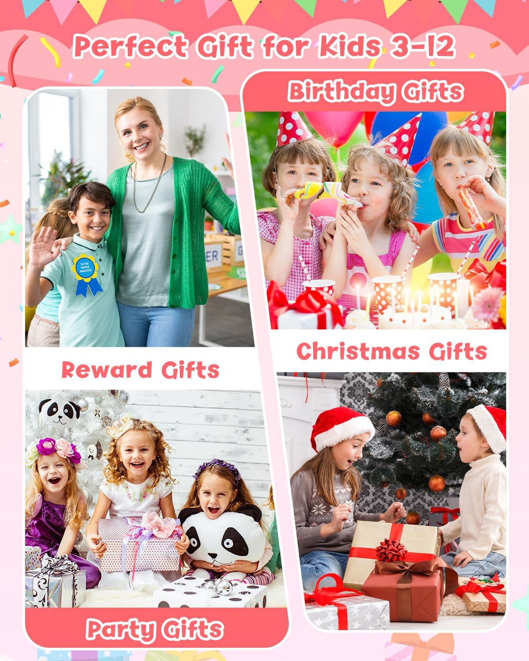 Gofunly Sofortbildkamera Kinder, 2.4 Zoll Bildschirm Kinderkamera Sofortbildkamera mit 32GB Karte &