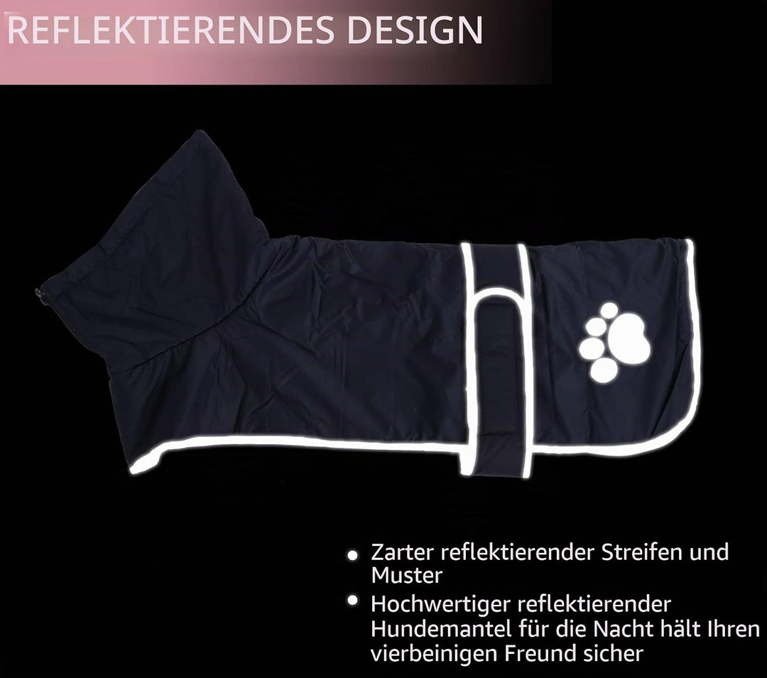 Geyecete-Hunde Wintermantel fur Dackel,Hundejacken mit plüschfutter und Kabelbaumloch,Wasserdichter