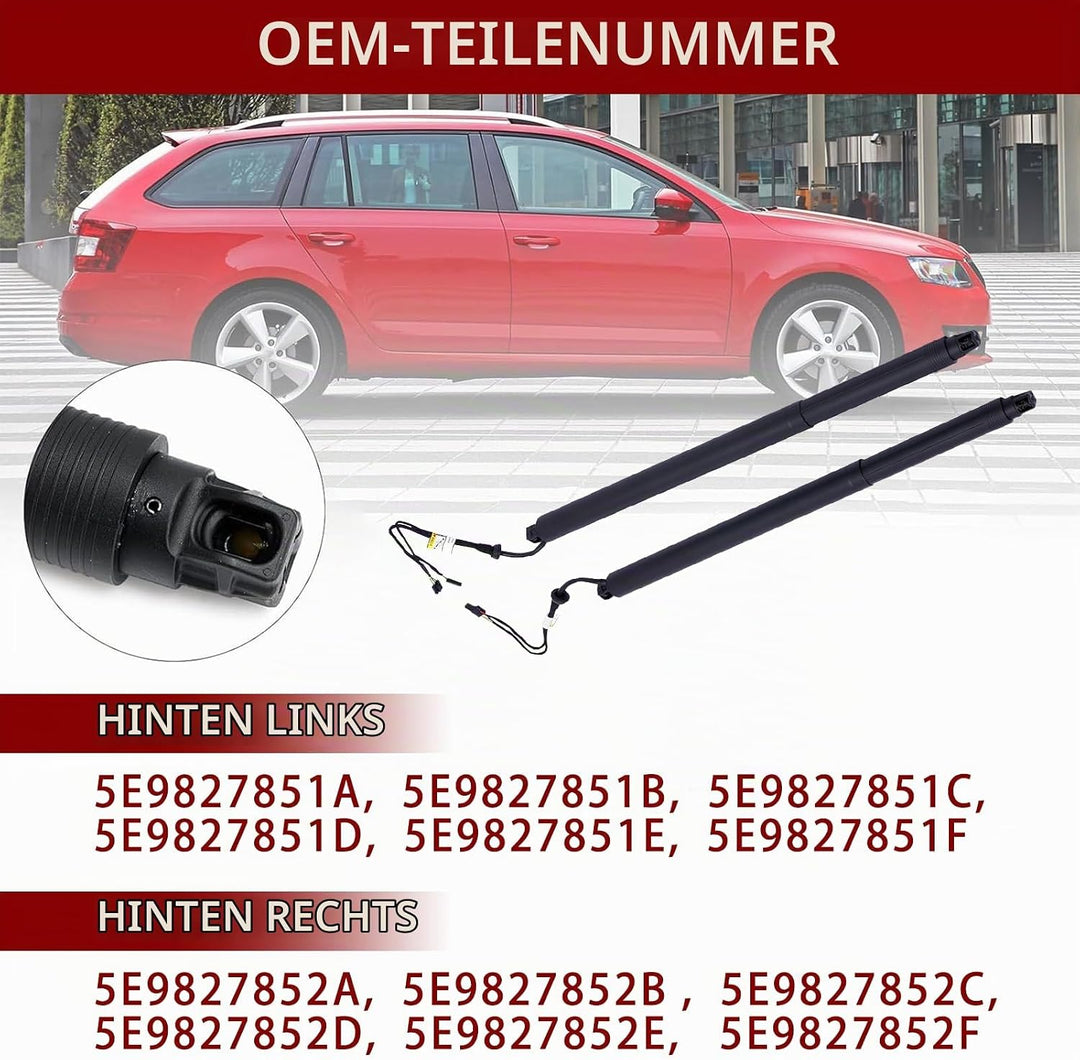 Antriebseinheit Heckklappe Gasdruckfeder, Paar Links und Rechts für S-koda Oc-tavia III 5E5 Kombi 20