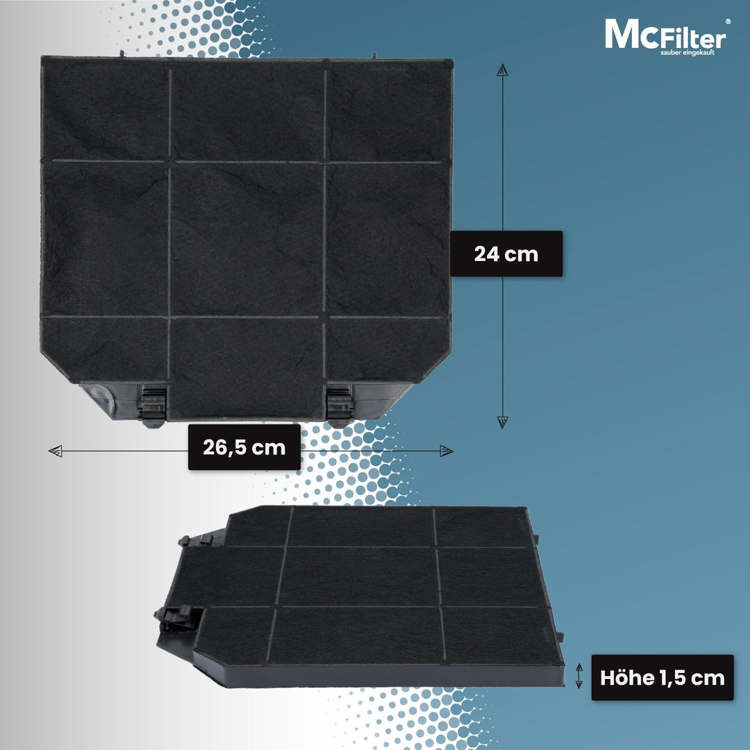 McFilter I 1x Aktivkohlefilter für Dunstabzugshaube EFF72, kompatibel mit Kohlefilter Bosch 00668491