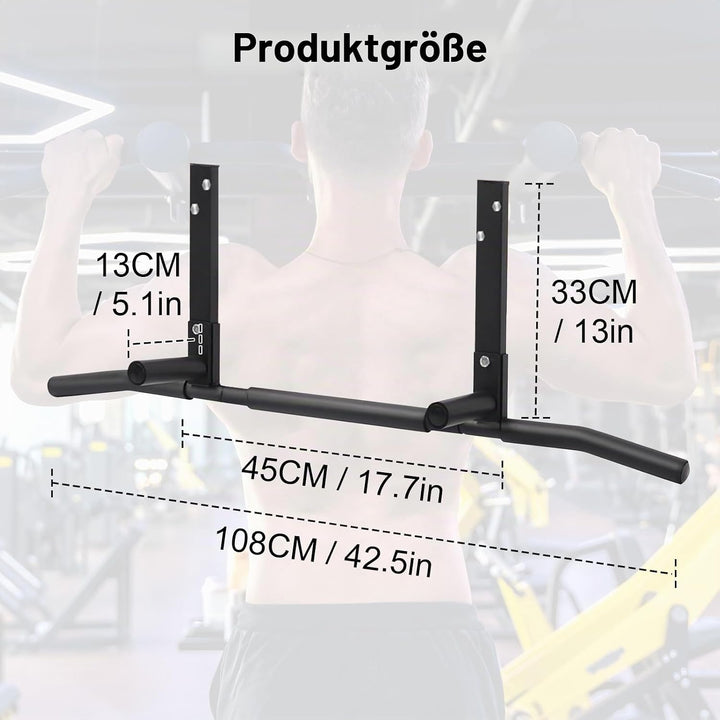 Klimmzugstangen Klimmzugstange Wandmontage Heimturnhalle Pull Up Bar, 3 Loch, Multifunktionale Edels