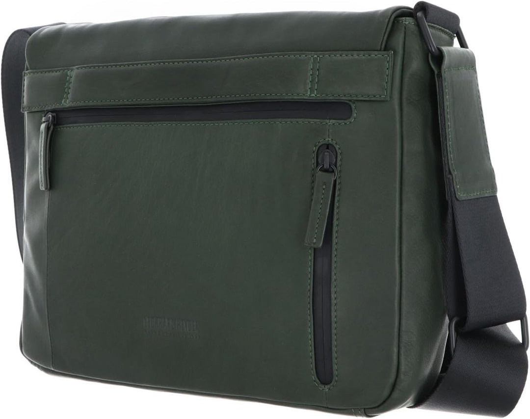Leonhard Heyden Den Haag - Umhängetasche M Leder 32 cm Olive, Olive