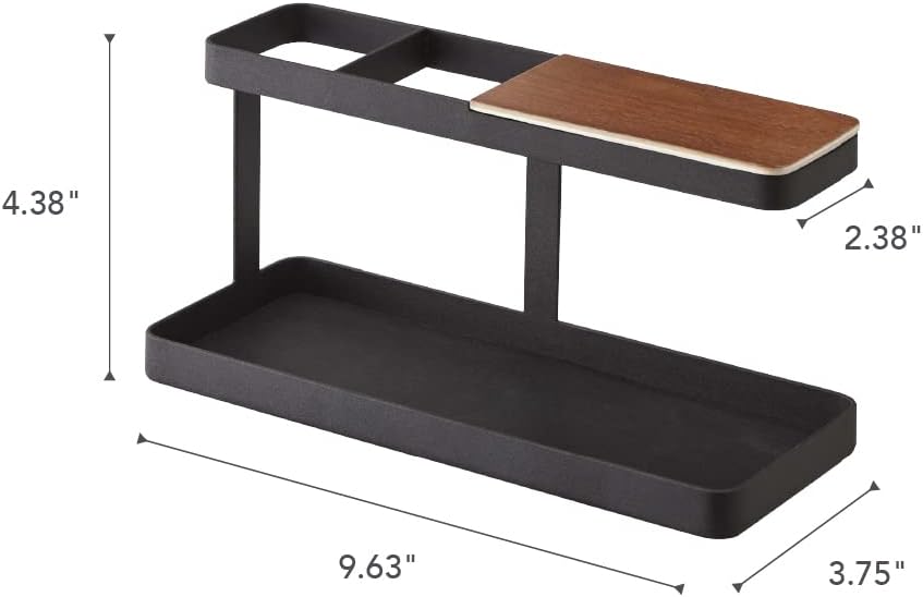 Yamazaki Tower Tisch-Organaizer, Stahl, Schwarz, One Size, Schwarz