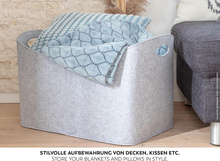 Rubberneck Kaminholztasche Gross 3XL - Filz Aufbewahrungtasche für Kaminholz, Zeitungen - Masse 63 x