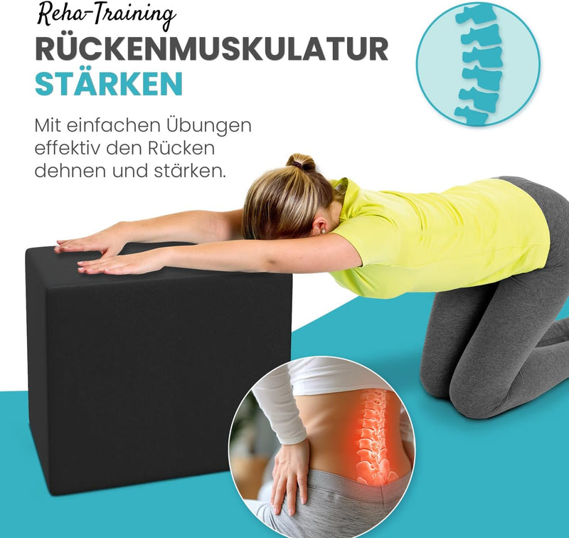 maxVitalis Orthopädischer Bandscheibenwürfel, Stufenlagerungswürfel zur orthopädischen Stufenlagerun