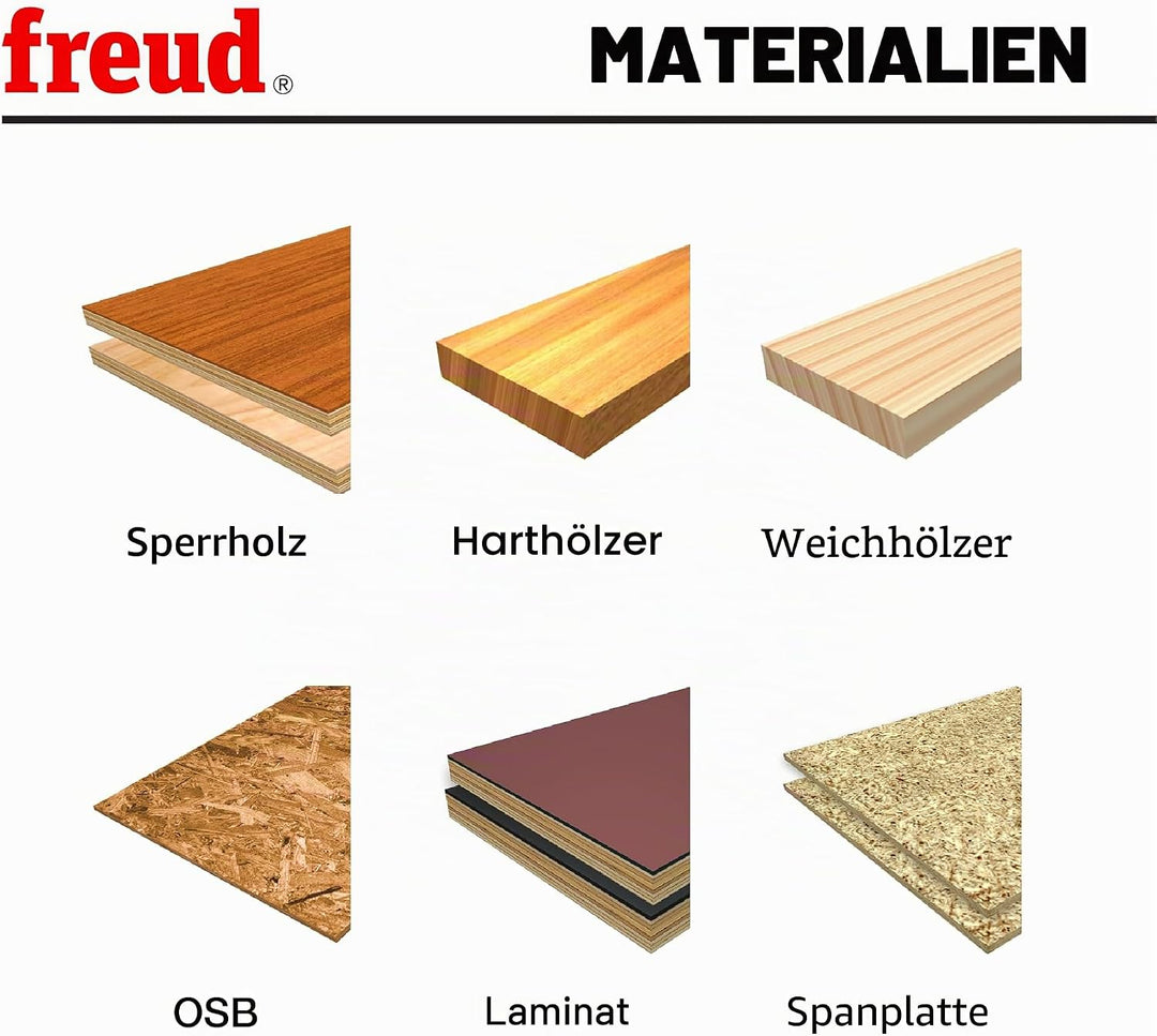 Freud SD206: 6 Zoll Pro Dado Set | Premium TiCo Hartmetall-Kreuzschneide-Mischung mit hoher Dichte f
