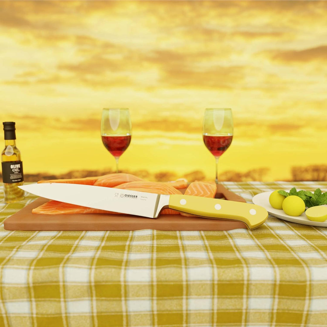 Giesser seit 1776 - Made in Germany - Filiermesser geschmiedet gelb Skyline Yellow, 18 cm, Filetierm