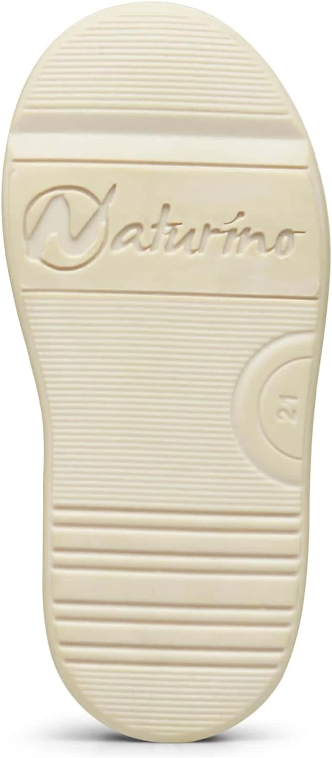 Naturino Eindhoven Zip-Sneakers aus Leder mit Apricot-Print 32 EU Creme Weiss, 32 EU Creme Weiss