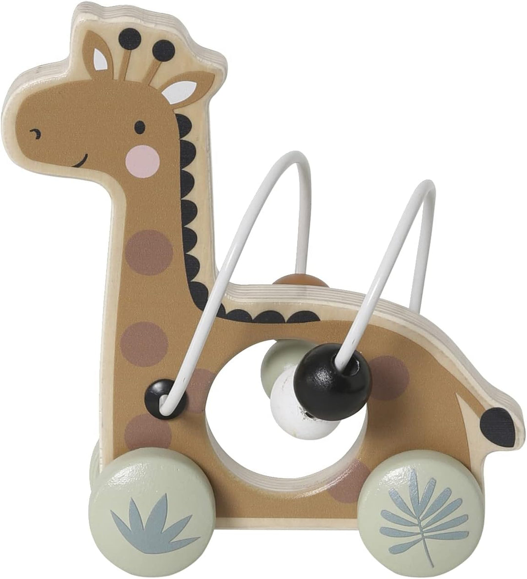 Vertbaudet Baby Motorikschleife Bär, Holz FSC® braun/tansania Giraffe ONE Size