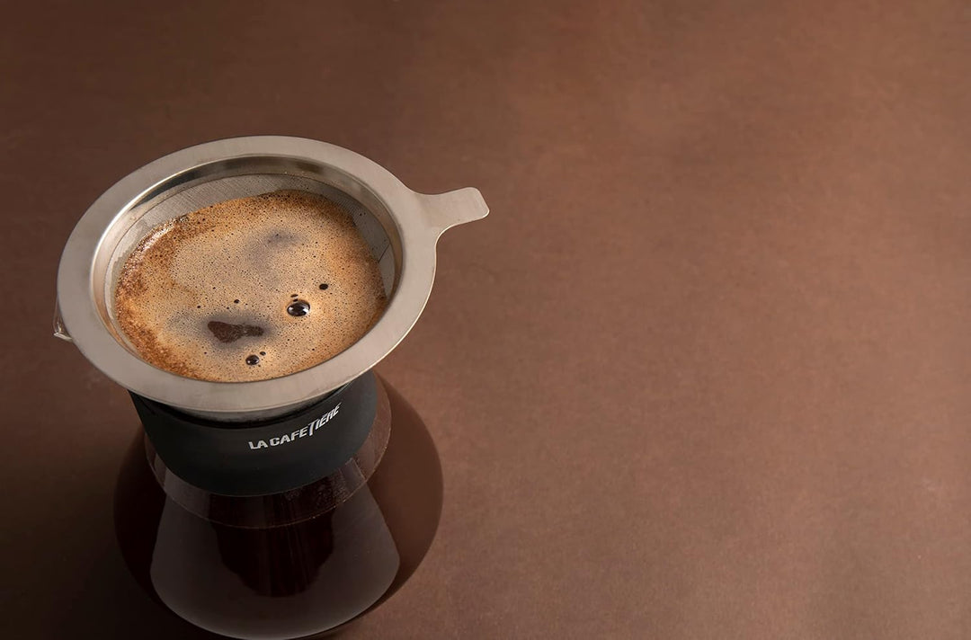 La Cafetière Glaskaraffe und Kaffeetropfer-Set, 3 Tassen, in Geschenkbox