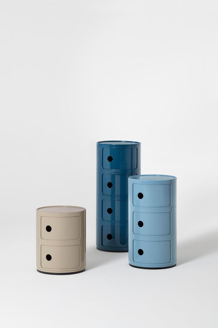 Kartell Componibili, Container 3-fächer, Hellblau 3-fächer Hellblau, 3-fächer Hellblau