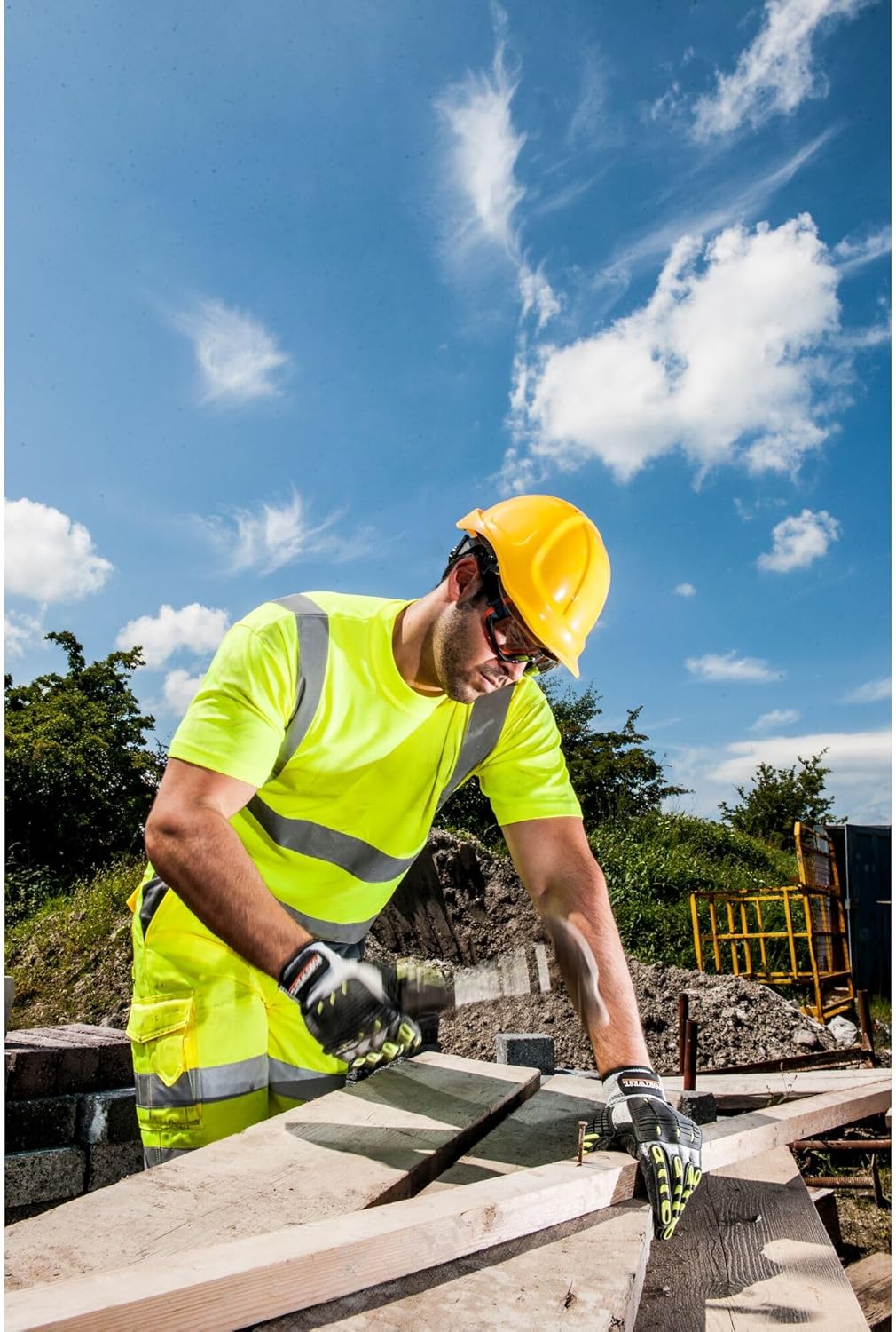 Portwest S372 hi-vis 2-tono der Shirt, S378YGYL L Ye-grau, L Ye-grau