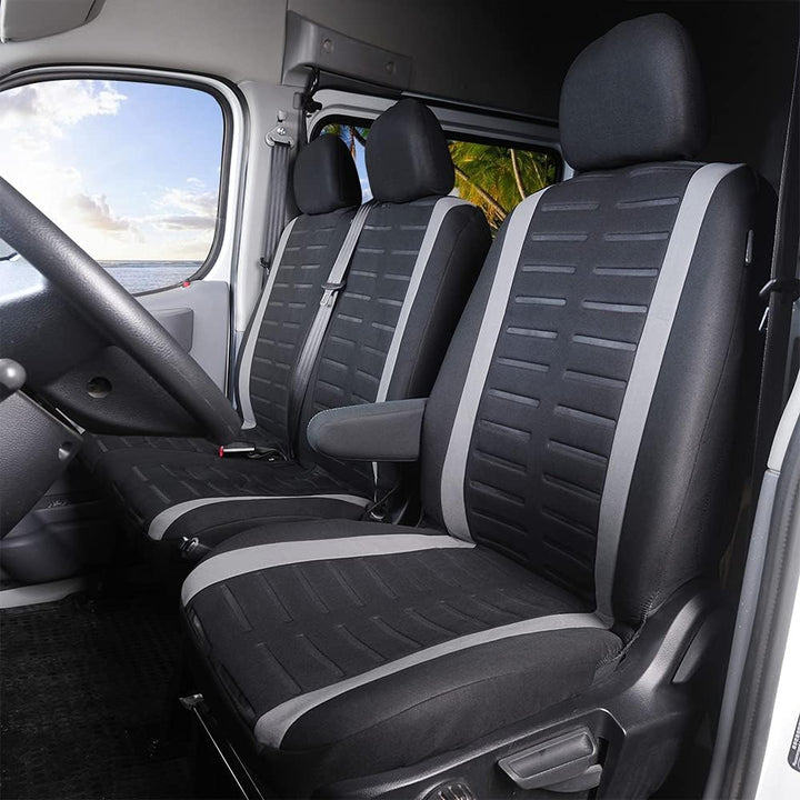 TOYOUN Universal Sitzbezüge Auto für Transporter LKW - Kompatibel mit Geteilter Basis Sitzunterseite