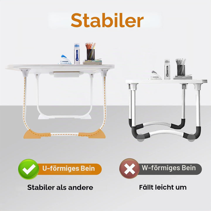 Amaredom Laptop-Bett-Schreibtisch-Tablett, Betttisch, faltbarer, tragbarer Schossschreibtisch, Noteb