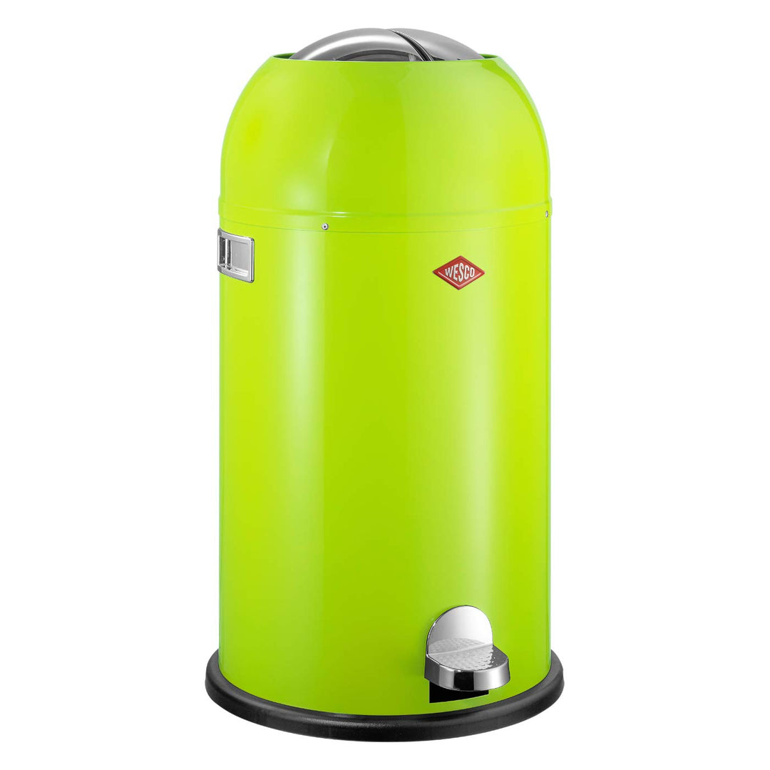 Wesco 184 631 Kickmaster Abfallsammler 33 Liter lemongrün 37.5 x 37.5 x 69cm (L/B/H), Edelstahl, Lem