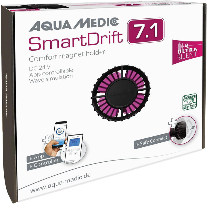 Aqua Medic SmartDrift 7.1, Kompakte „Ultra Silent“ Strömungspumpe, Steuerung über App oder Controlle