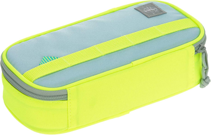 LÄSSIG Schlampermäppchen Stiftemäppchen School Spacy Pencil Case Unique, Blue/Neon-yellow