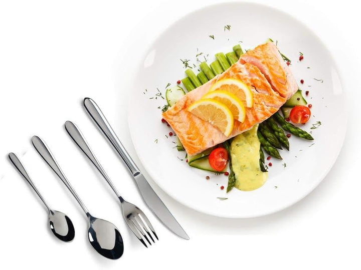 alpina Besteck Set 42-Teilig - Besteck Set 6 Personen - Mit Besteck Messer, Gabeln und Löffel - Best