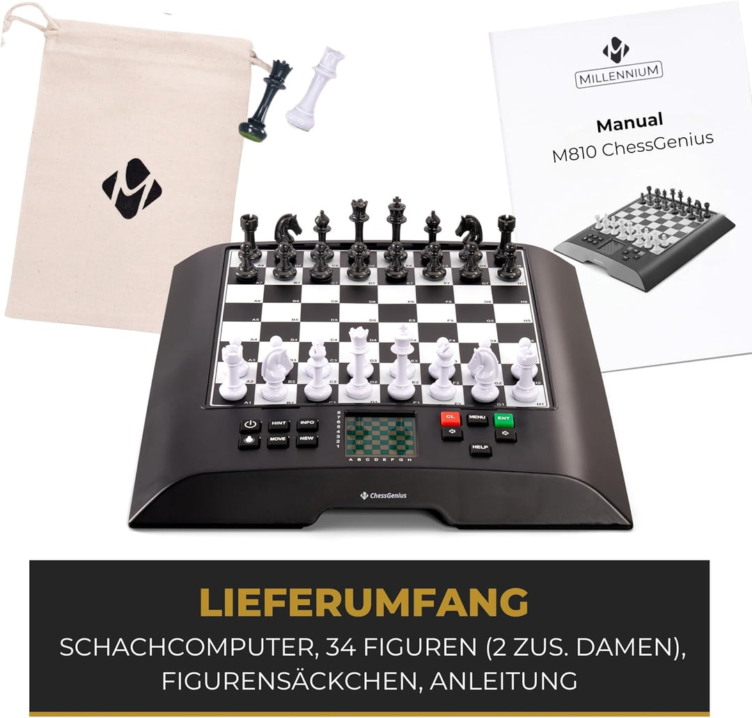 MILLENNIUM ChessGenius Schachcomputer mit der weltberühmten Software von Richard Lang (M810 ChessGen