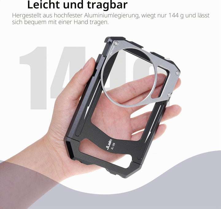 Hersmay Universal Phone Video Rig Kit with Handles + 67mm Thread Filter Adapter Phone Cage for iPhon