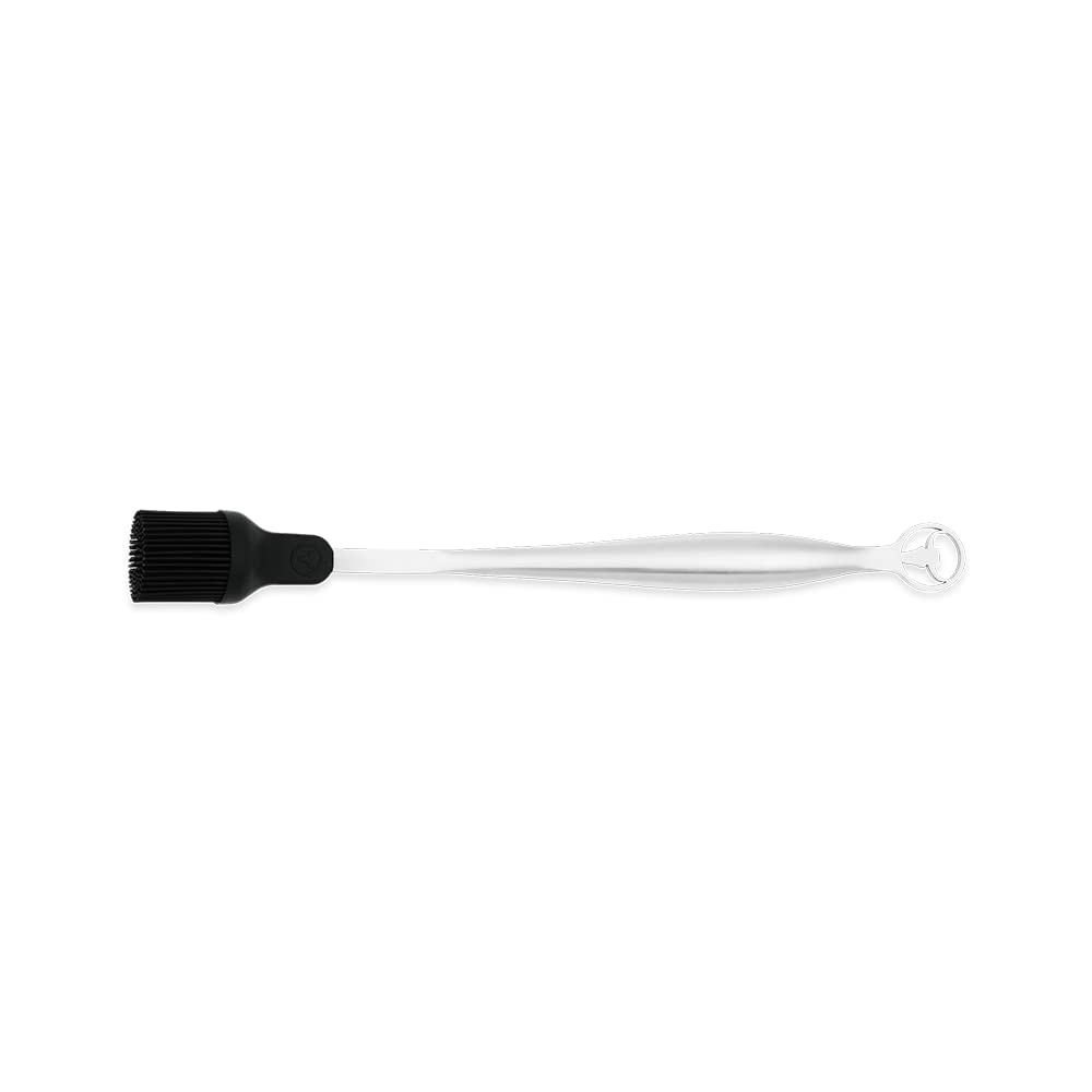 Moesta BBQ 19910 – Simple BBQ-Pinsel – Grillpinsel aus Edelstahl mit XL-Silikon-Bürstenkopf, Marinie