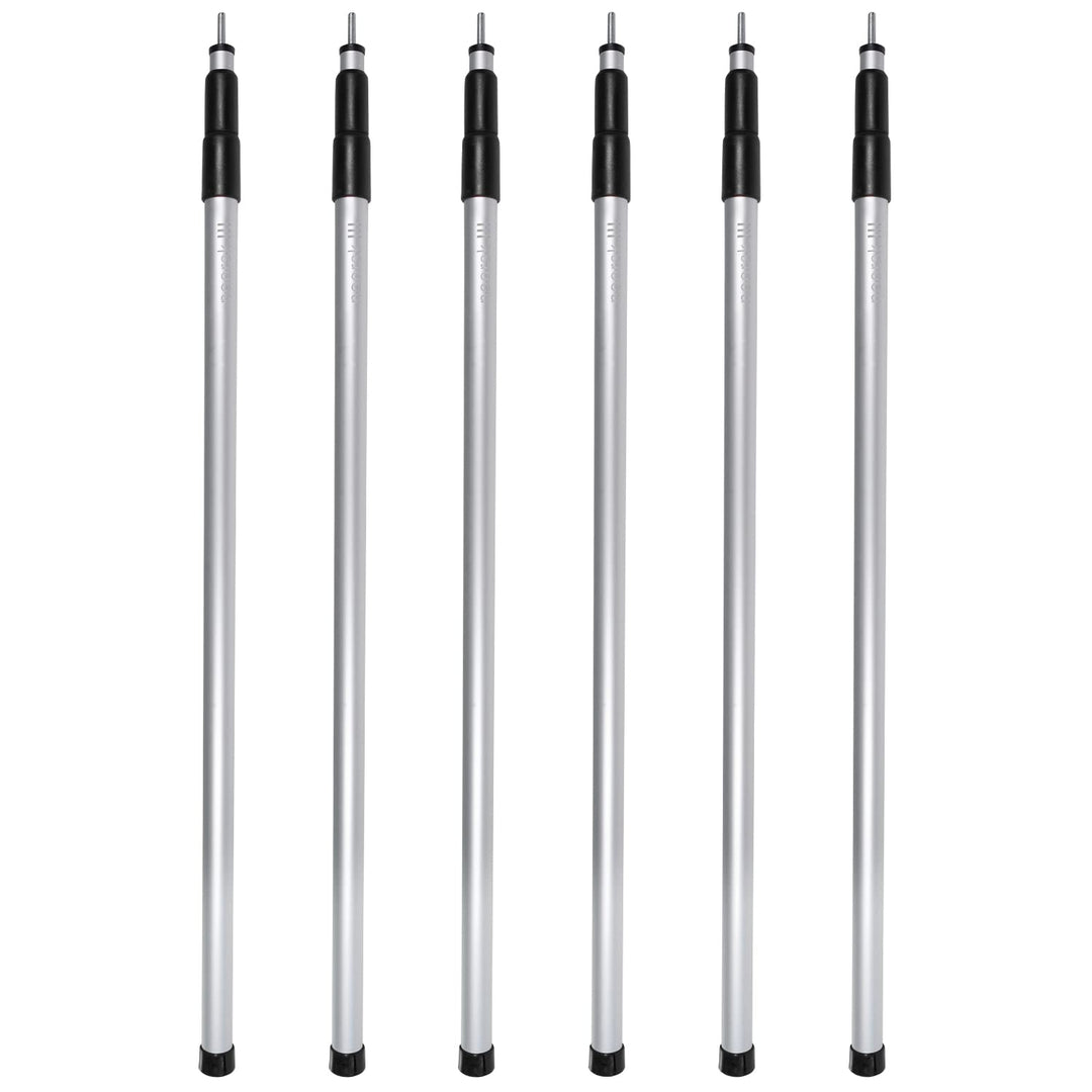 noorsk® Aufstellstangen Set Aluminium 4 oder 6 Stück Teleskopstangen 80-180 cm oder 100-240 cm für V