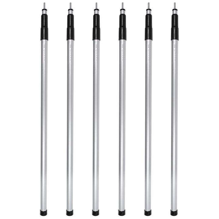noorsk® Aufstellstangen Set Aluminium 4 oder 6 Stück Teleskopstangen 80-180 cm oder 100-240 cm für V