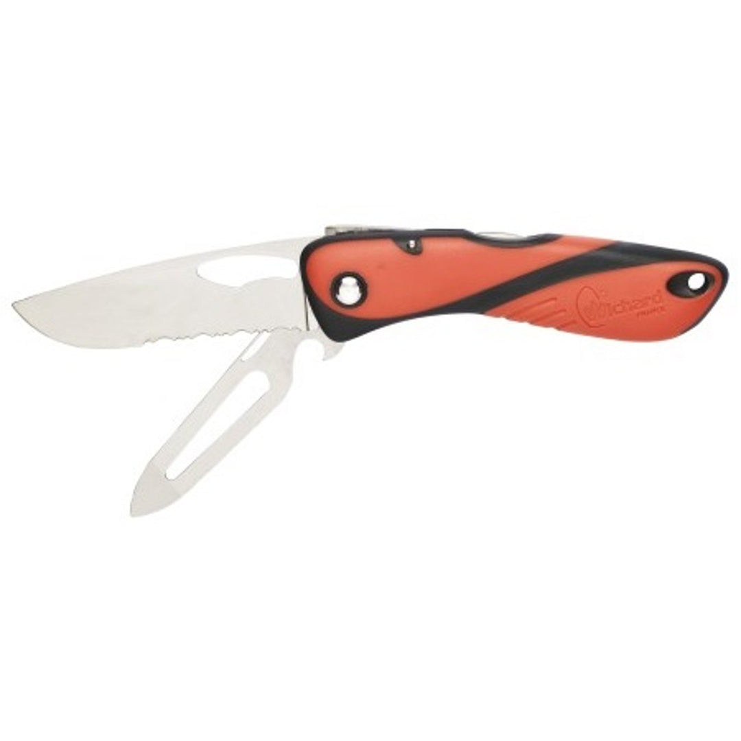 Wichard - Couteau Offshore Lame crantée et démanilleur Rouge, Rouge