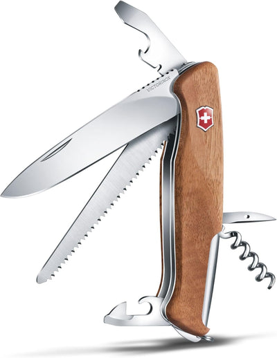 Victorinox Schweizer Taschenmesser gross, Ranger 55, Swiss Army Knife, Multitool, 10 Funktionen, Fes
