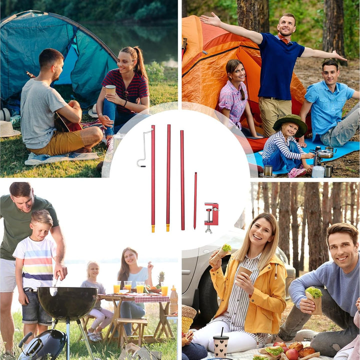 Firulab Camping Laternenständer - Camping-Aufhänger,Zusammenklappbarer Laternenständer aus Aluminium