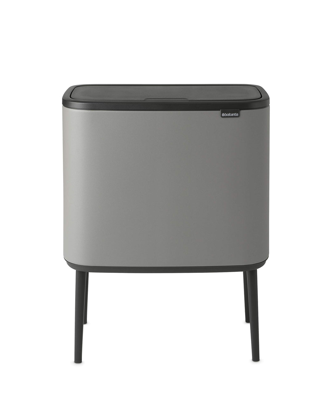 Brabantia 127229 Mülleimer Bo Touch Bin, 3 x 11L, Grauer mineralbeton 3 Inneneimer (3 x 11L) Mineral