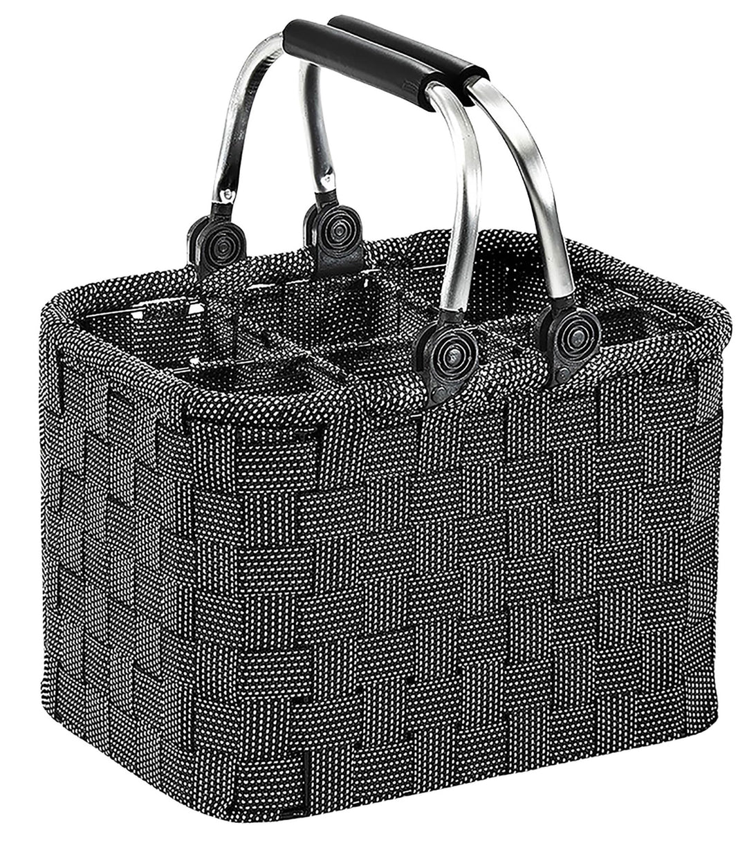 Kobolo Flaschenträger Flaschenkorb -Nylongeflecht- für 6 Flaschen - Black White