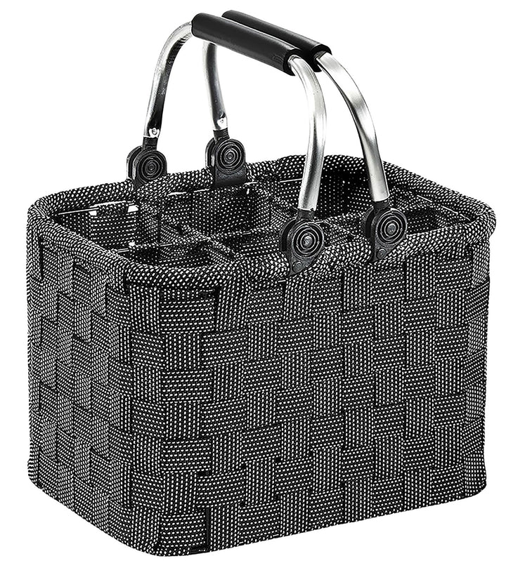 Kobolo Flaschenträger Flaschenkorb -Nylongeflecht- für 6 Flaschen - Black White